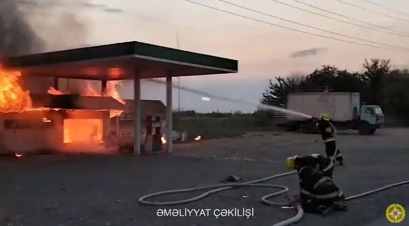 Ağcabədidə maye qazdoldurma məntəqəsində partlayış olub - VİDEO