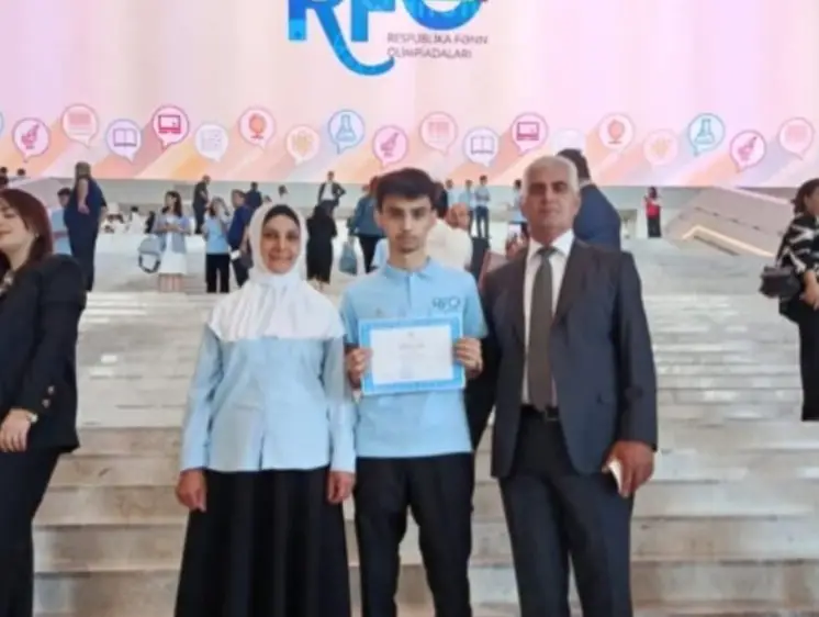 Cəlilabadın bu məktəbinin şagirdi olimpiadada medal qazandı – FOTO