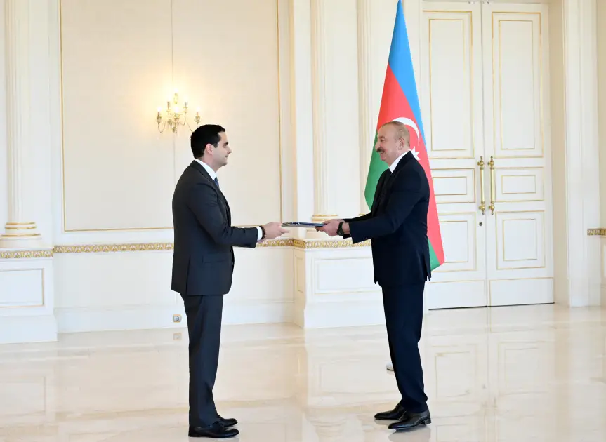İlham Əliyev Slovakiyanın yeni səfirinin etimadnaməsini qəbul edib