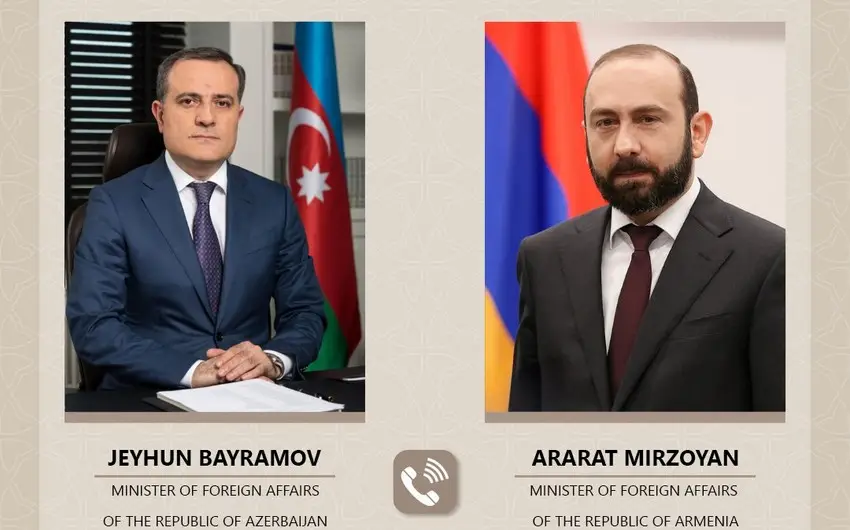 Ceyhun Bayramovla Ararat Mirzoyan arasında telefon danışığı olub