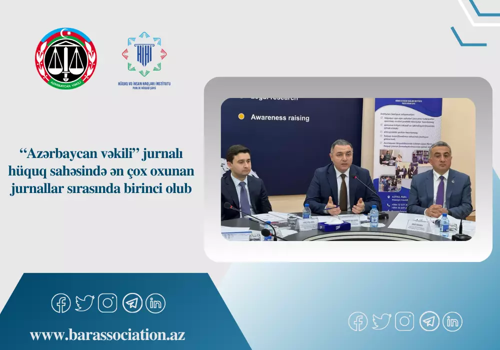 “Azərbaycan vəkili” jurnalı birinci olub