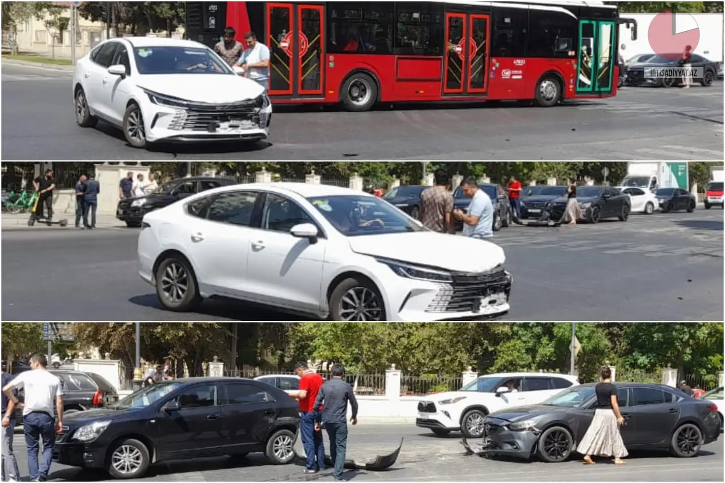 Bakıda zəncirvari yol qəzası olub - FOTO