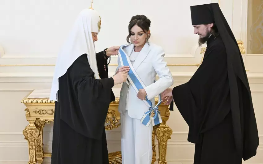 Mehriban Əliyevaya “Müqəddəs Knyaginya Olqa” ordeni təqdim edilib