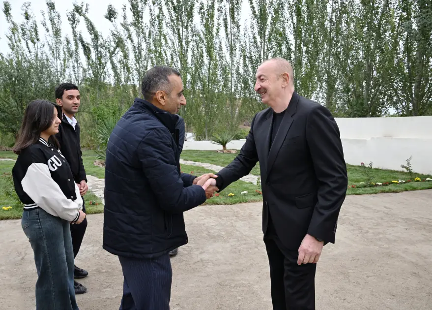 Prezident Xocalı rayonunun Daşbulaq kəndində olub