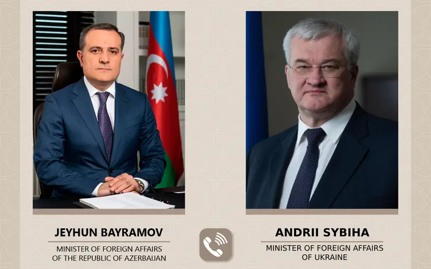 Ceyhun Bayramov ukraynalı həmkarı ilə iki ölkə arasında tərəfdaşlıq münasibətlərini müzakirə edib