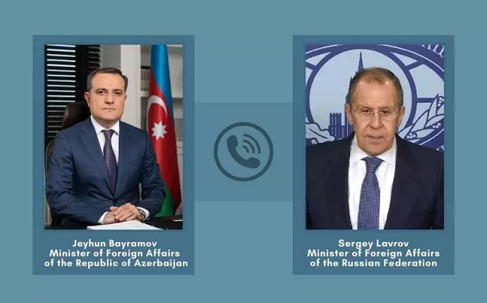 Ceyhun Bayramovla Lavrov arasında telefon danışığı olub