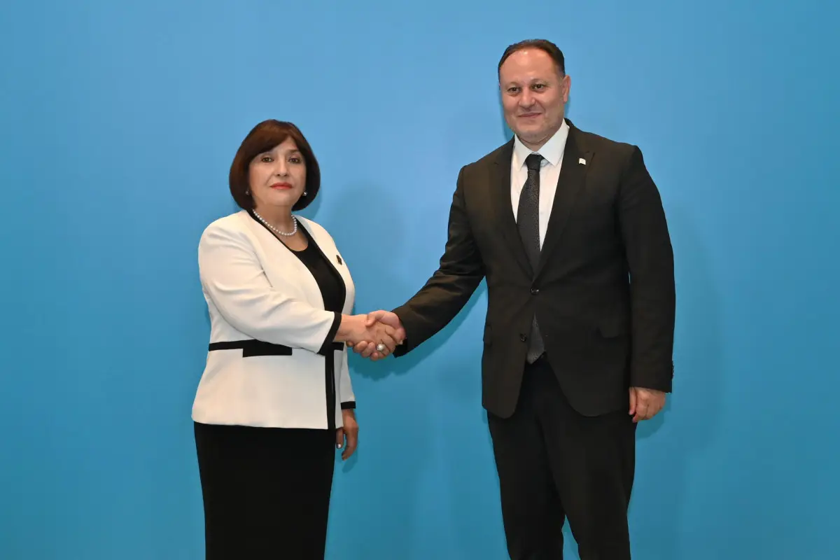 Sahibə Qafarova Astanada Şimali Kipr Türk Cümhuriyyəti Məclisinin sədri ilə görüşüb - FOTO