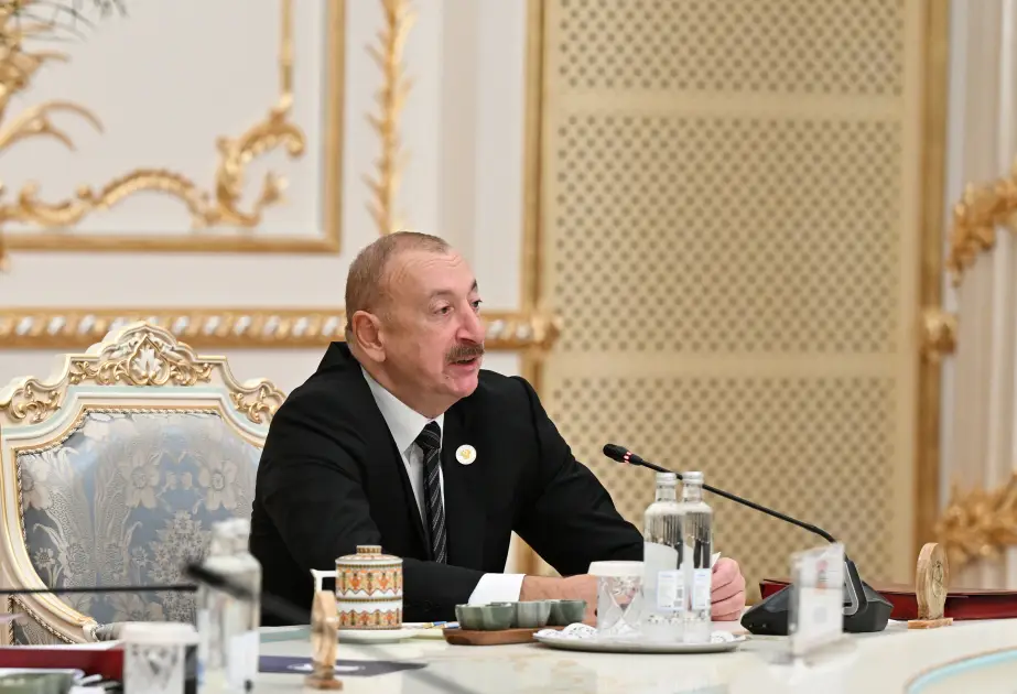 İlham Əliyev MDB Dövlət Başçıları Şurasının iclasında Laçının inkişafından danışıb