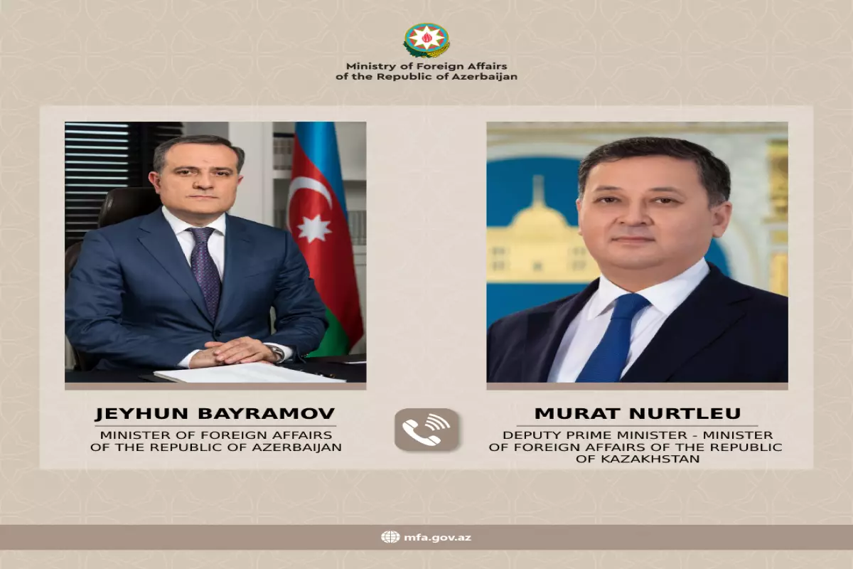 Qazaxıstan və Azərbaycan XİN başçıları telefonla danışıb