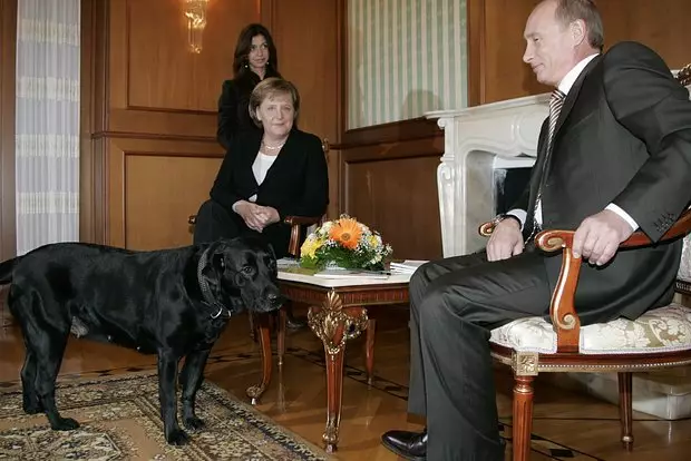 Putin Merkeli itlə qorxutmaq istəyib? - Prezident cavab verib