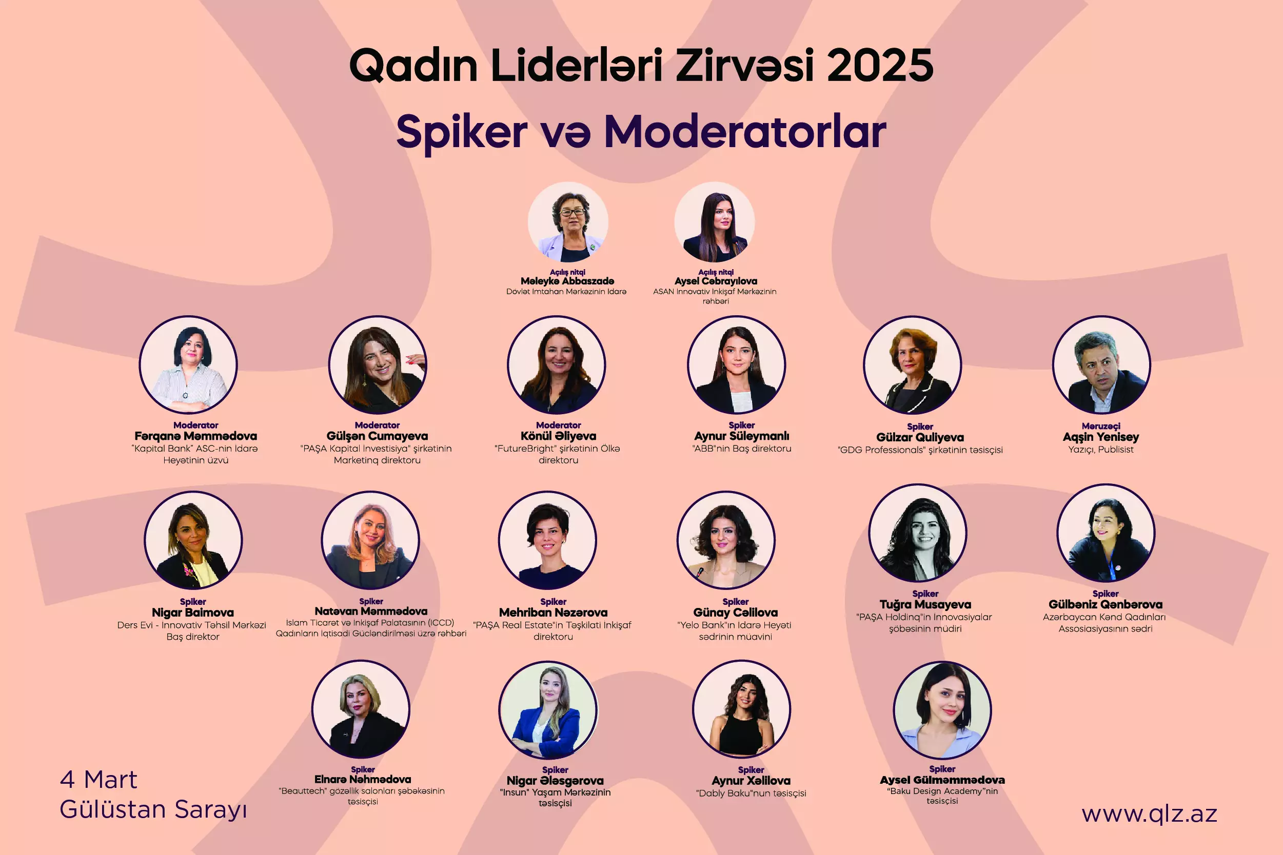 Azərbaycanda ilk dəfə keçiriləcək Qadın Liderləri Zirvəsinin spikerləri bəlli olub