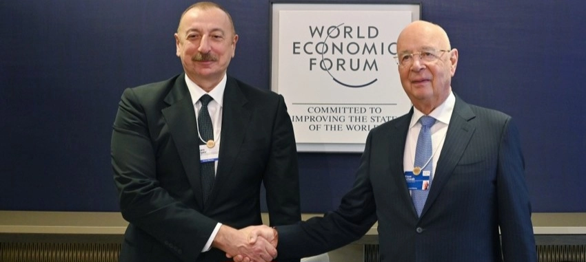 Prezidenti Davosda Dünya İqtisadi Forumunun sədri ilə görüşüb