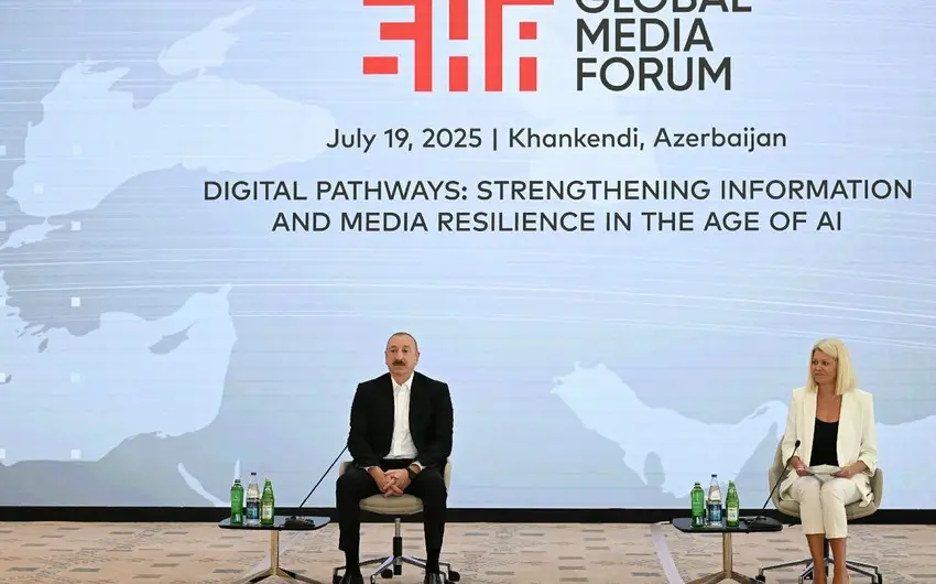Prezident Media Forumunda Rusiya ilə Avropa İttifaqı arasında yaranmış təbii qaz böhranına münasibət bildirib