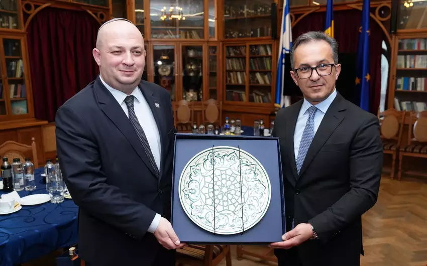 Komitə sədri Yəhudi İcmaları Federasiyasının prezidenti ilə görüşüb - FOTO