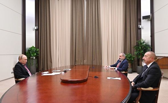 Soçidə Vladimir Putin, İlham Əliyev və Nikol Paşinyan arasında üçtərəfli görüş keçirilib - FOTO
