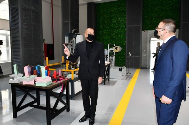 İlham Əliyev “Quba ABAD Factory” qablaşdırma vasitələrinin istehsalı müəssisəsinin açılışını edib - FOTO