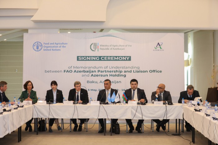 “Azərsun Holdinq” və FAO arasında əməkdaşlıq memorandumu imzalandı - FOTOLAR