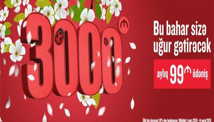 Kapital bankdan güzəştli kredit-3000 manat alın, ayda 99 manat ödəyin!