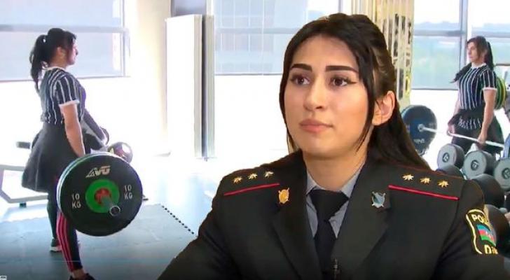 Azərbaycanlı qadın polis idmanda zirvələri fəth edir - VİDEO