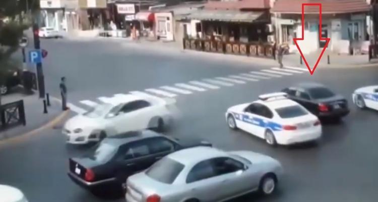 Bakıda "avtoş" polisləri arxasına salıb şəhəri bir-birinə qatdı - VİDEO
