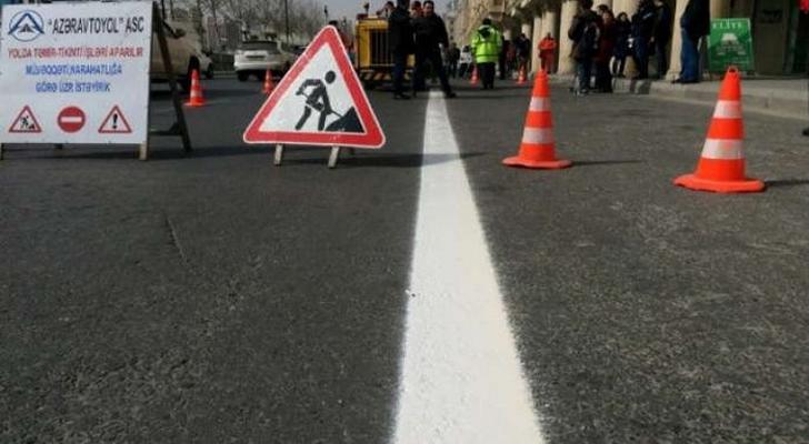 Diqqət! Bu yolda rənglənmə işləri aparılacaq