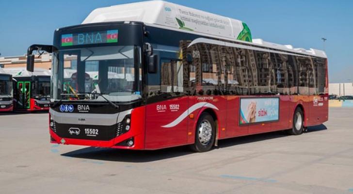 Bakıya 12 metrlik avtobuslar gətirilib