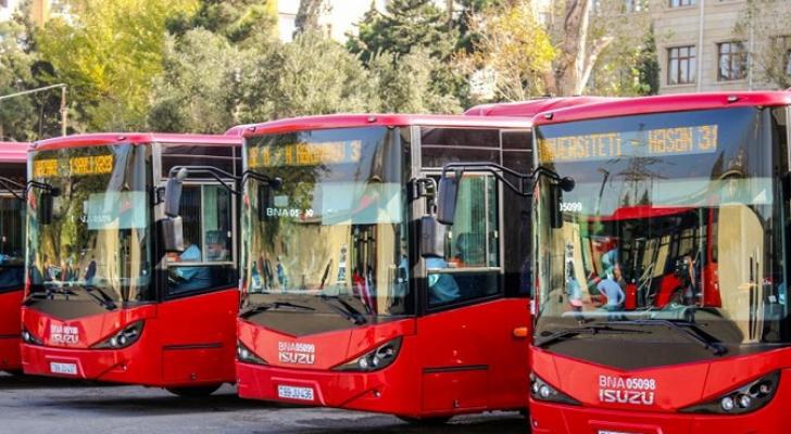 Yeni gətirilən avtobuslar xəttə buraxılıb - FOTO