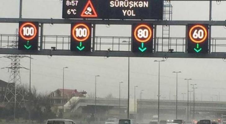Bakının iki magistralında sürət həddi ENDİRİLDİ