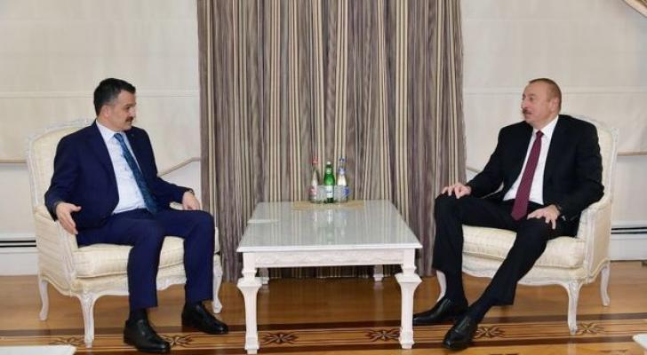 Prezident türkiyəli naziri qəbul etdi - FOTO