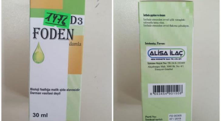 AQTA “Foden” əmtəə nişanlı qida əlavəsinin saxtalaşdırıldığını aşkarladı - FOTO