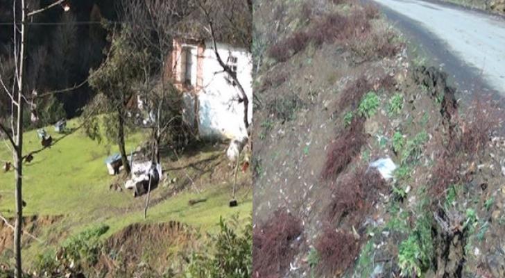 Astarada torpaq sürüşməsi: Naringi və limon ağacları torpaq altında qaldı - FOTO