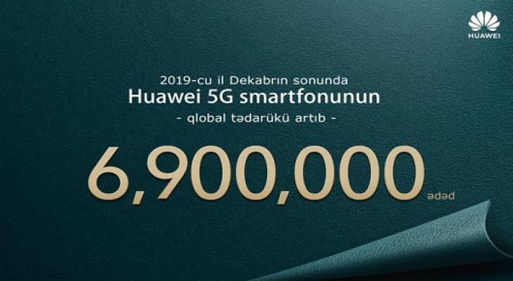 “Huawei” 2019-cu ildə dünyaya yeni nəsil əlaqə gətirən 6.9 milyon 5G smartfonu bazara çıxarıb