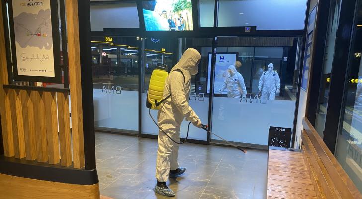 Bakıda virusa görə dezinfeksiya işlərinə başlanıldı - FOTO