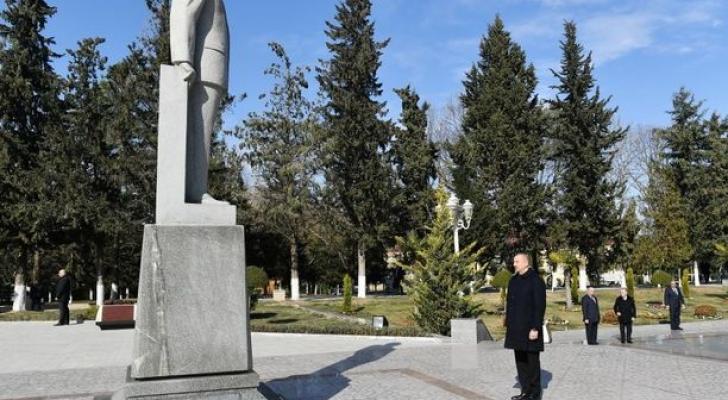 İlham Əliyev Kürdəmir rayonuna səfərə getdi