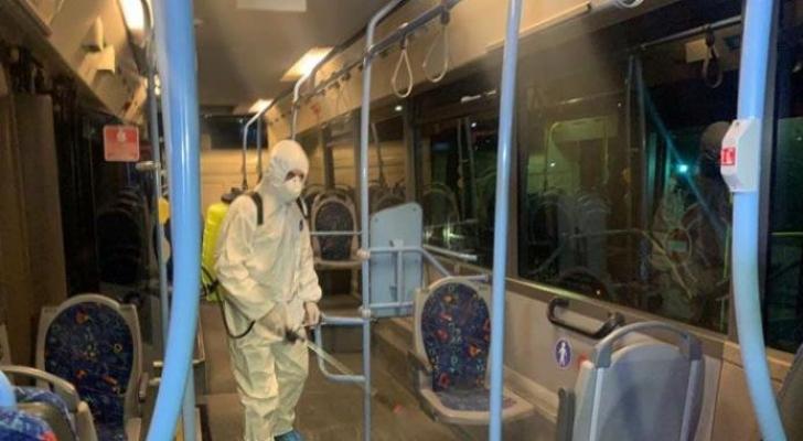 “Bakubus” MMC-nin qarajında avtobuslarda dezinfeksiya işləri aparılıb - FOTO