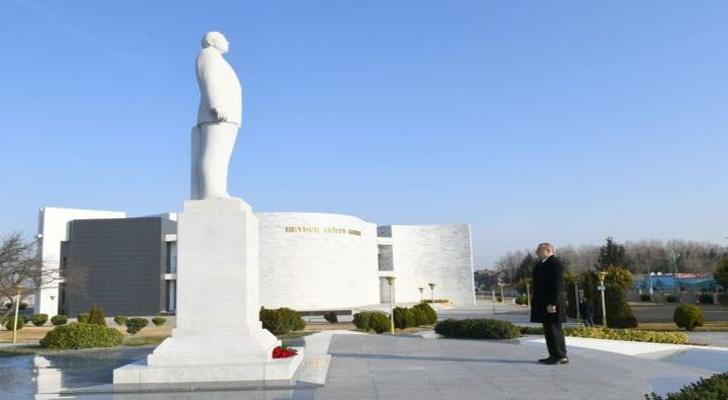 İlham Əliyev Ağstafada - FOTO