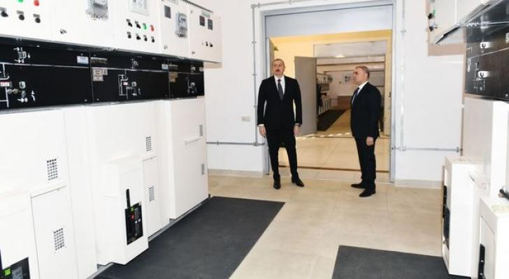 “Ağstafa” elektrik yarımstansiyasının yenidənqurmadan sonra açılışı olub