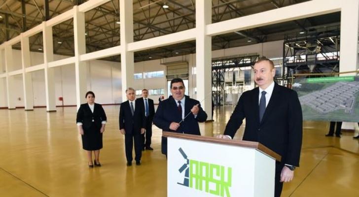 İlham Əliyev Ağstafa Aqrar Sənaye Kompleksinin açılışında
