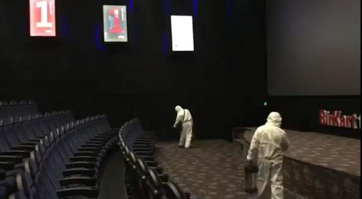“CinemaPlus”da dezinfeksiya işləri aparılıb - VİDEO