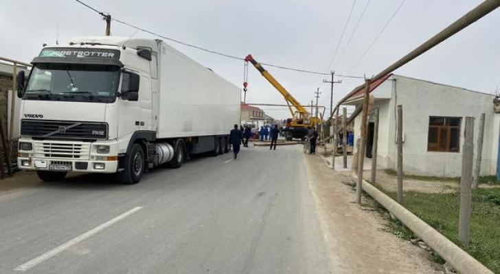 Xəzər rayonunda qaz xəttində qəza baş verib 