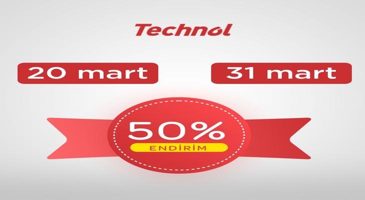 Technoldan 50% endirim