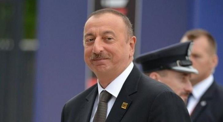 İlham Əliyev dəmir yolunun açılışında
