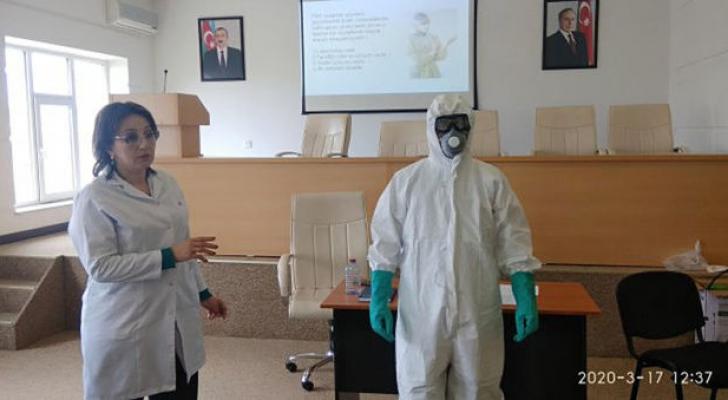Bakıda koronavirusla mübarizə aparan tibb personalı üçün təlim-treninqlərə başlanıldı