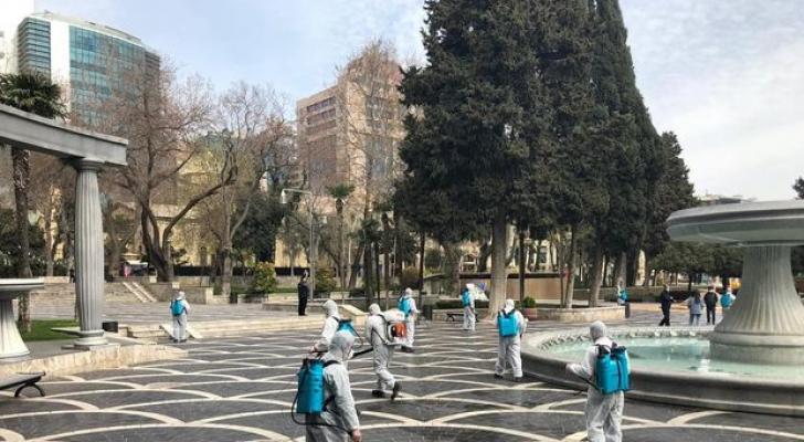 Bakıda koronavirusa qarşı dezinfeksiya tədbirləri gücləndirilib - FOTO