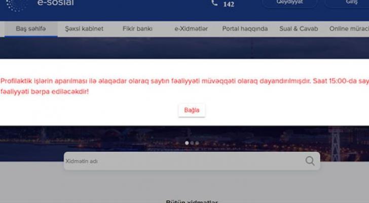 E-sosial.az saytında problem yarandı – SƏBƏB