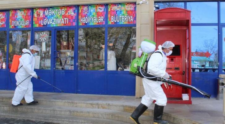 Qəbələdə dezinfeksiya işləri aparılır
