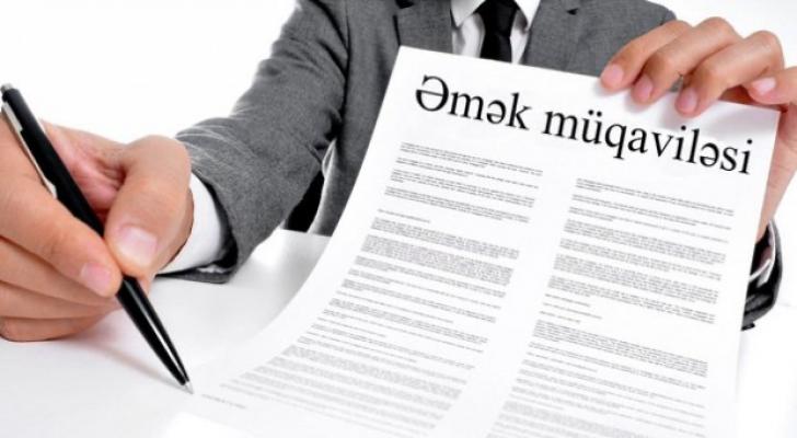 Bu il əmək müqavilələrinin sayında 100 minə yaxın artım qeydə alınıb