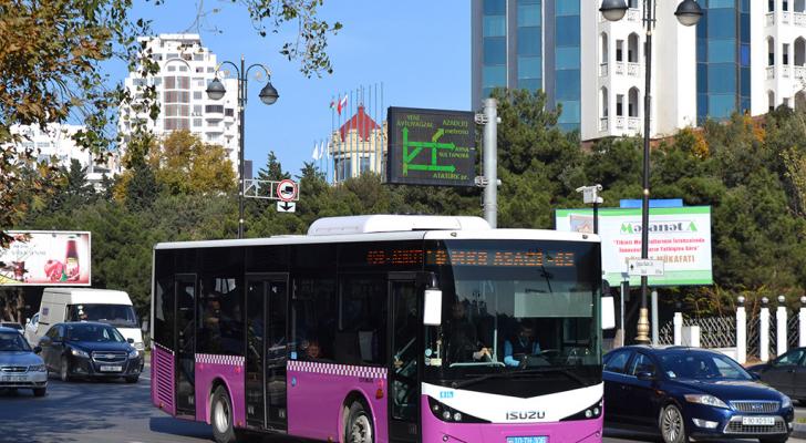 Bu avtobusların hərəkət istiqamətləri dəyişdirilidi