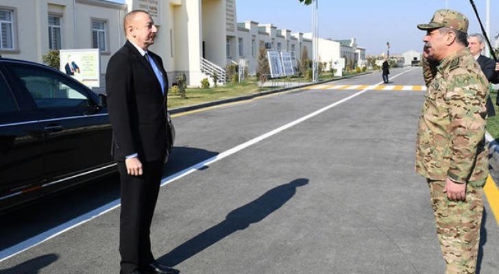 İlham Əliyev Ağdamdakı “N” saylı hərbi hissədə