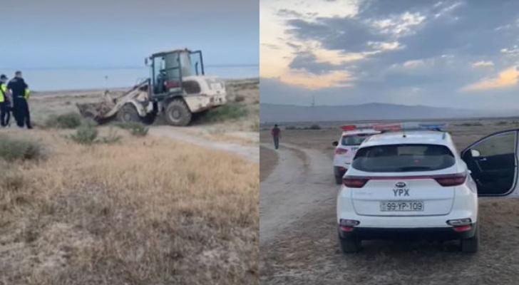 Sürücülərin istifadə etdiyi torpaq yollar qazıldı - VİDEO